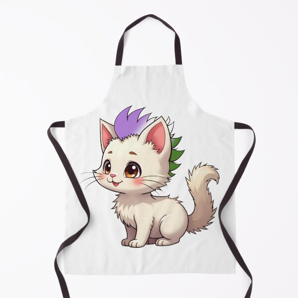 Item preview, Adorable Kawaii Kitty with Cute Genderqueer Pride Rainbow Mohawk designed and sold by Travelslightly.