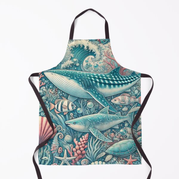 Item preview, Whale Shark - Colourful Pastel Scuba Diving Pattern designed and sold by SLGA-Designs.
