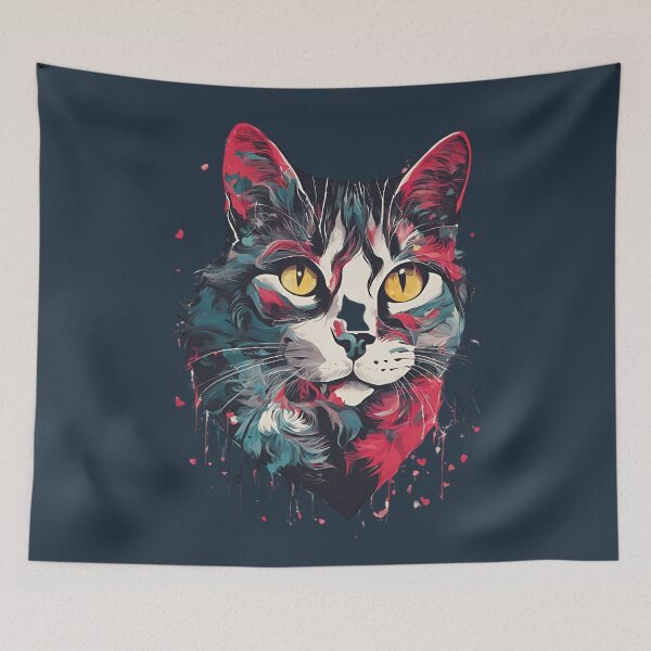 Item preview, LOVE Cat, Cat Love. Cats lover, Cat, Cats, Heart cats, love designed and sold by GOLDENGARDENART.