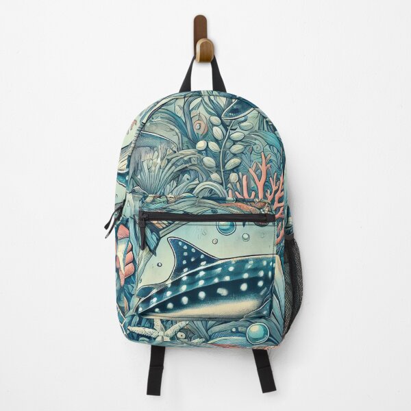 Item preview, Whale Shark 2.0 - Colourful Pastel Scuba Diving Pattern designed and sold by SLGA-Designs.