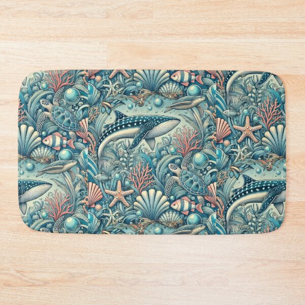 Item preview, Whale Shark 2.0 - Colourful Pastel Scuba Diving Pattern designed and sold by SLGA-Designs.