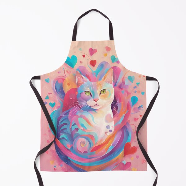 Item preview, Colorful Cat, Cat Love. Cats lover, Cat, Cats, Heart cats, love designed and sold by GOLDENGARDENART.