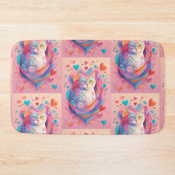 Item preview, Colorful Cat, Cat Love. Cats lover, Cat, Cats, Heart cats, love designed and sold by GOLDENGARDENART.