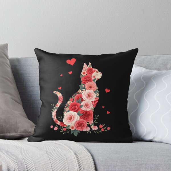 Item preview, Floral Cat Silhouette designed and sold by Alex Songs.