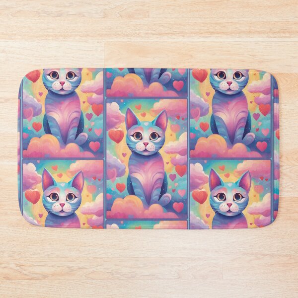 Item preview, Sweet Colorful Cat, Cat Love. Cats lover, Cat, Cats, Heart cats, love, Sweet Cat, designed and sold by GOLDENGARDENART.