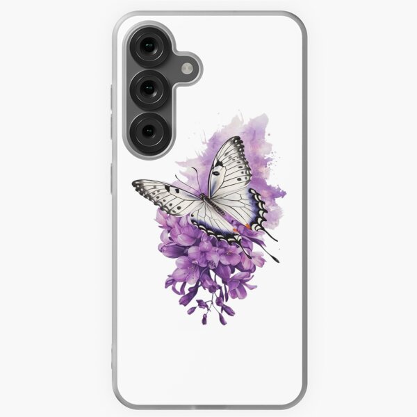 Item preview, Butterfly on purple flowers designed and sold by AKRAMlogo.
