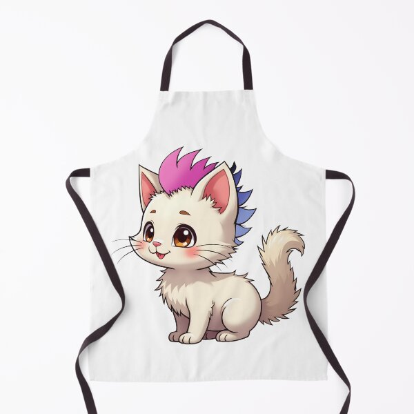 Item preview, Adorable Kawaii Kitty with Cute Omnisexual Pride Rainbow Mohawk designed and sold by Travelslightly.