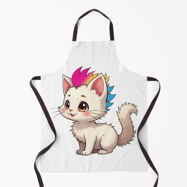 Item preview, Adorable Kawaii Kitty with Cute Pansexual Pride Rainbow Mohawk designed and sold by Travelslightly.