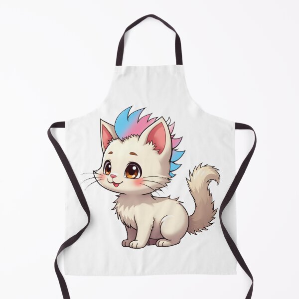 Item preview, Adorable Kawaii Kitty with Cute Transgender Pride Rainbow Mohawk designed and sold by Travelslightly.