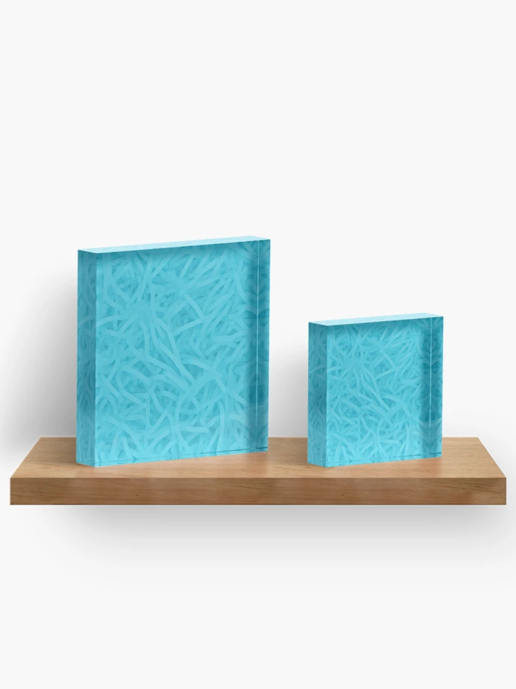 Thumbnail 3 of 5, Acrylic Block, Translucent Blue Abstract Pattern designed and sold by Rui Fernandes.