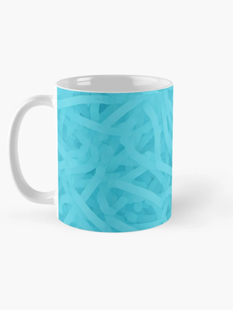 Thumbnail 5 of 6, Coffee Mug, Translucent Blue Abstract Pattern designed and sold by Rui Fernandes.