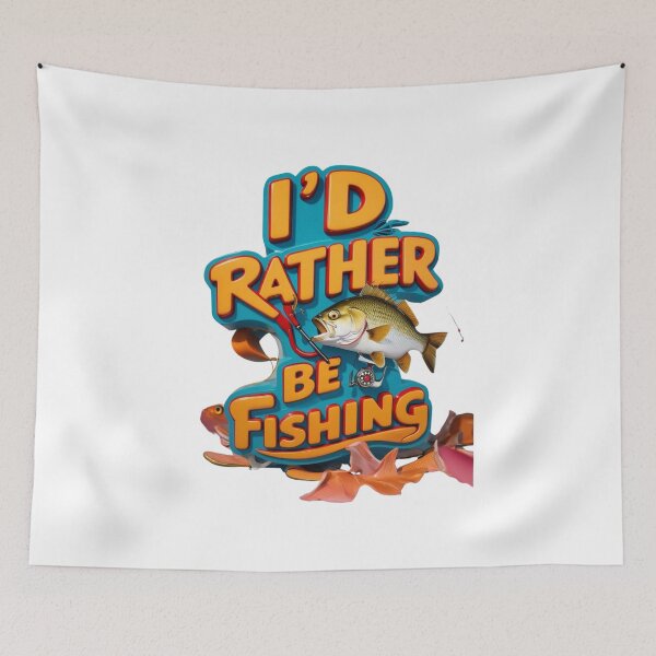 Item preview, I'd Rather be fishing designed and sold by  Any Mood Designs.