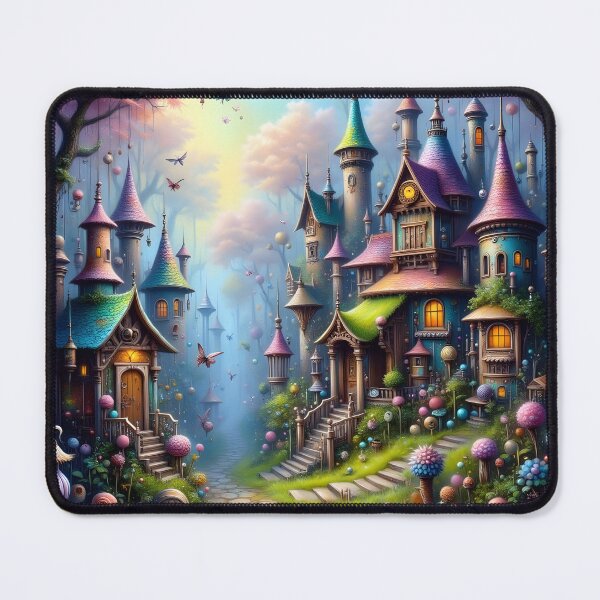 Item preview, Fantasy Castle Fairy Village designed and sold by MedusaFrost Creations.