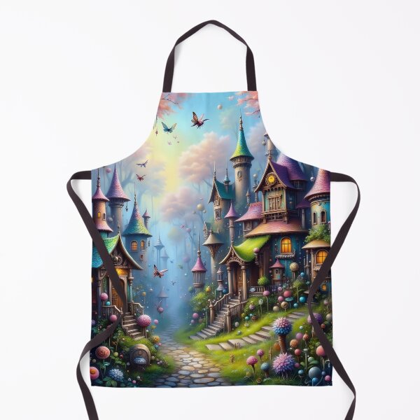 Item preview, Fantasy Castle Fairy Village designed and sold by MedusaFrost Creations.