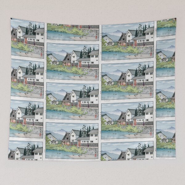 Item preview,  Japanese Woodblock Print Toshi Yoshida Matsumoto Antique Art House Woodcut  Hiroshi Yoshida designed and sold by TeeARTHY.