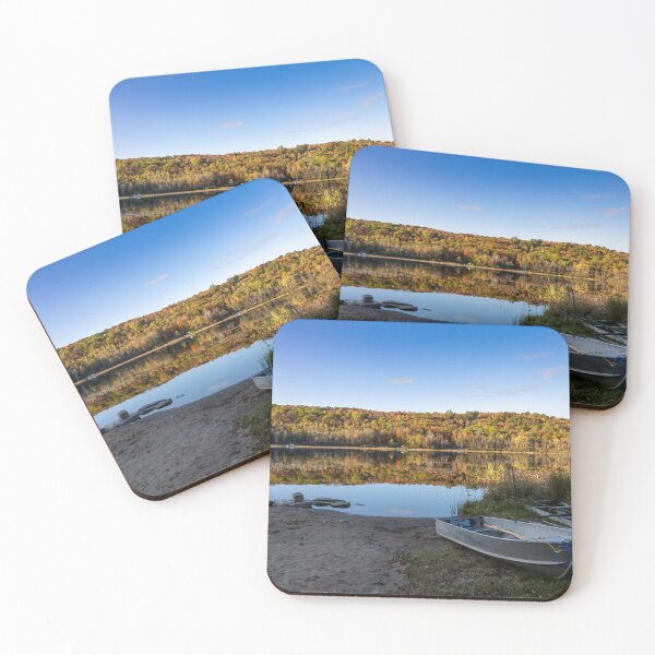 Item preview, Rowboat by a Lake in an Autumn Forest designed and sold by jrtwynam.