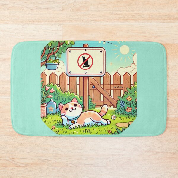 Item preview, "NO CATS ALLOWED" Rebel Cat - Funny Sticker designed and sold by WeLoveCatss.