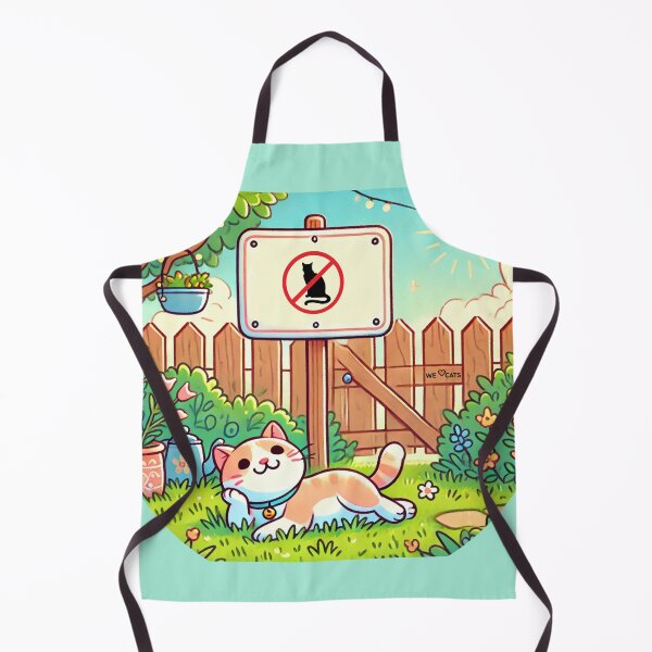 Item preview, "NO CATS ALLOWED" Rebel Cat - Funny Sticker designed and sold by WeLoveCatss.