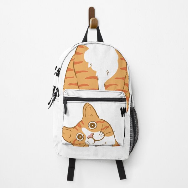 Item preview, Orange cat Whatcha Eat? designed and sold by Purrs & Snuggles Designs.