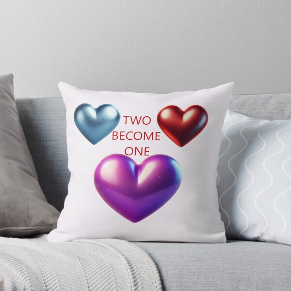 Item preview, Colorful hearts merging with 'Two Become One' text. designed and sold by hardingcarl2.