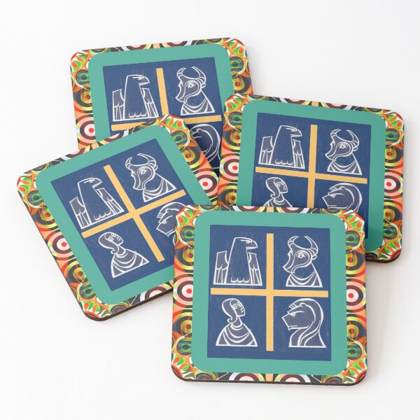 Item preview, The Divine Tetramorphs: Symbols of the Four Evangelists designed and sold by Sanctum Icons.