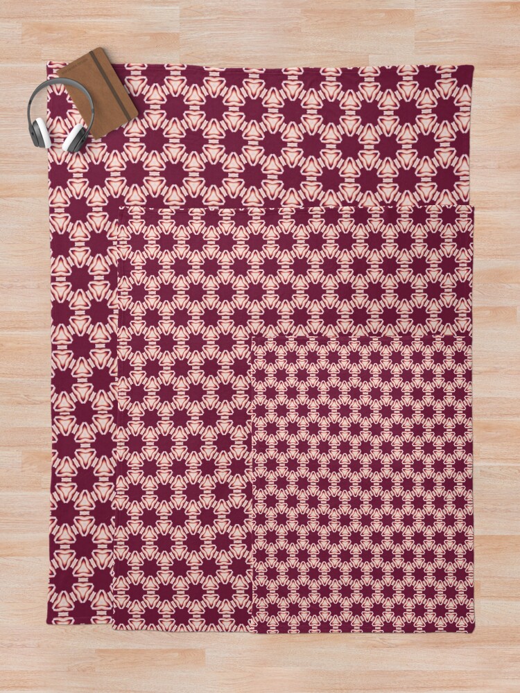 Thumbnail 5 of 6, Throw Blanket, Electric Red Thread designed and sold by mackngraphics.