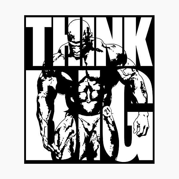 Item preview, Think Big, Ronnie Coleman - Bodybuilding Gym Motivation designed and sold by chantastical.