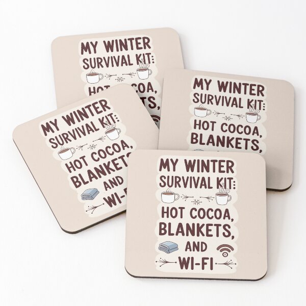 Item preview, My Winter Survival Kit – Funny Cozy T-Shirt designed and sold by trendpotion.