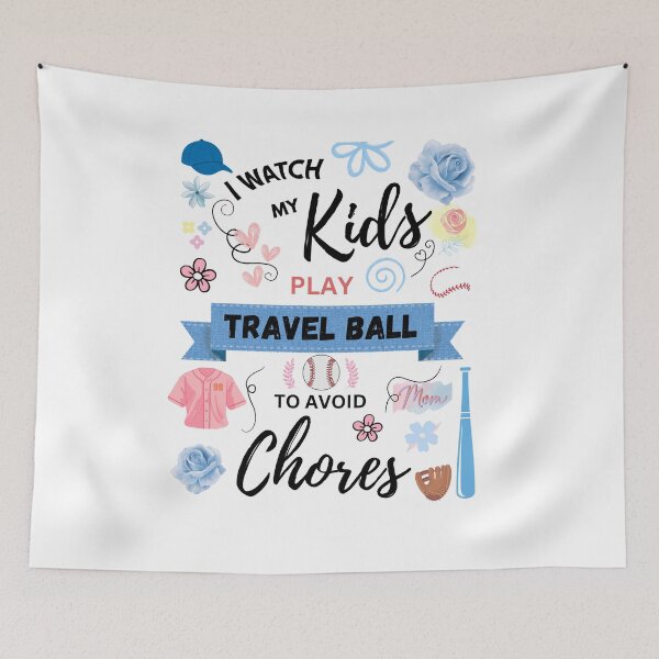 Artikelvorschau, Ich schaue meinen Kindern beim Travel Ball spielen zu, um lästige Pflichten zu vermeiden - Lustiges Baseball-Mama-Design entworfen und verkauft von DucksOnAPond.