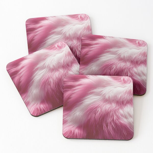 Item preview, Soft Plush Close-Up: Pink and White Fur Textures designed and sold by bAIryBarn.