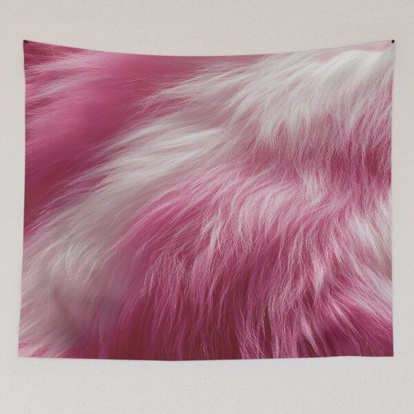 Item preview, Soft Plush Close-Up: Pink and White Fur Textures designed and sold by bAIryBarn.