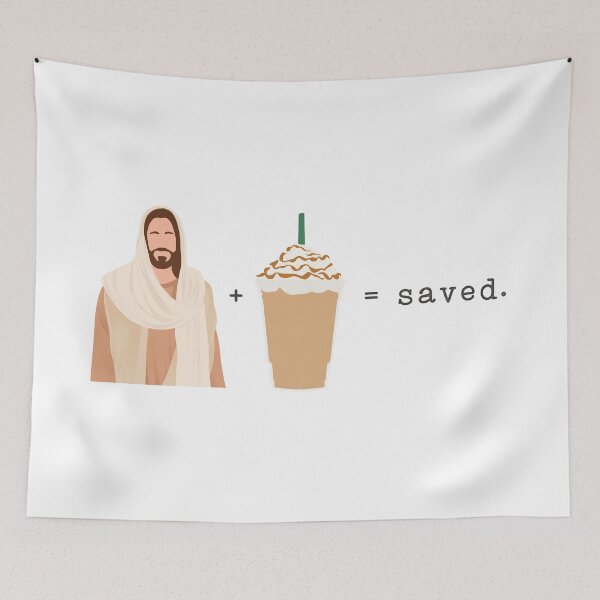 Item preview, Funny Jesus and Coffee  designed and sold by daughterinchrist93.