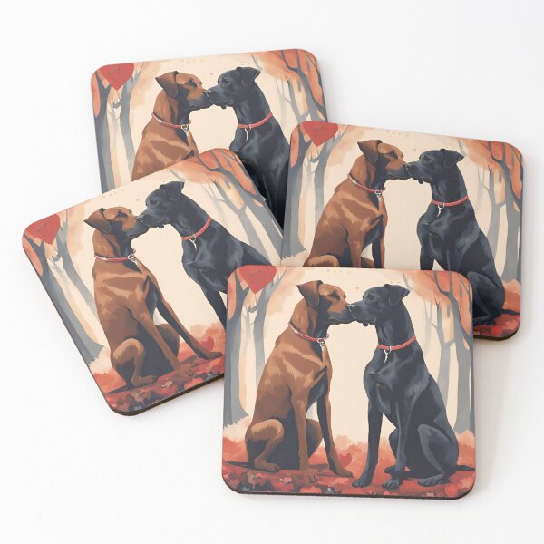 Item preview, Dogs in Love, dog, Lovings dogs designed and sold by GOLDENGARDENART.