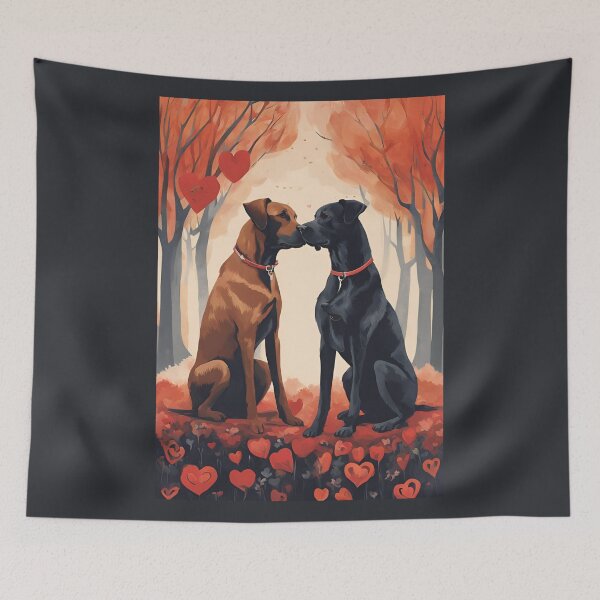 Item preview, Dogs in Love, dog, Lovings dogs designed and sold by GOLDENGARDENART.