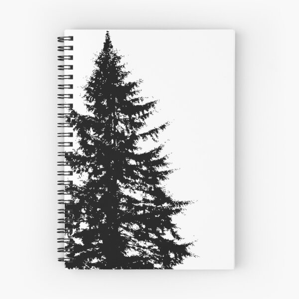 Item preview, Pine Tree Black Thin Lines designed and sold by TangledRoots.