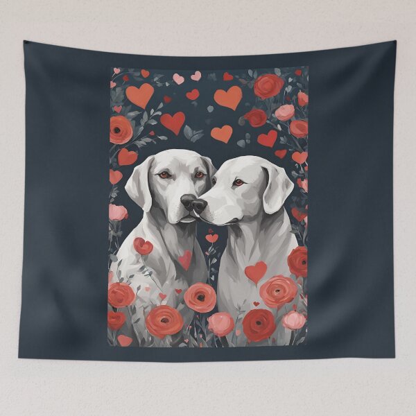 Item preview, Love, Dogs in Love, dog, Lovings dogs designed and sold by GOLDENGARDENART.