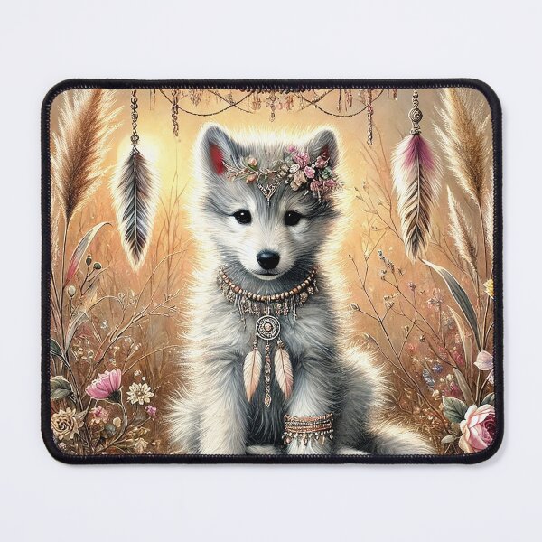 Item preview, Cute Boho Wolf Pup designed and sold by ALW951.