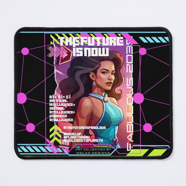 Item preview, Fabulous Futuristic Cyberpunk Woman The Future Is Now designed and sold by Melan Designs.