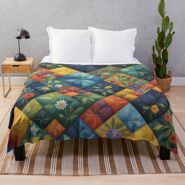 Aperçu de l'œuvre Motif de matelassage coloré - Quilting Lover - Funny Quilter créée et vendue par Wiss2Arts.