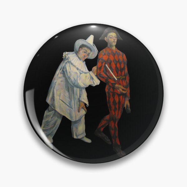 Item preview, Pierrot and Harlequin by Paul Cézanne designed and sold by VintageArtByIda.