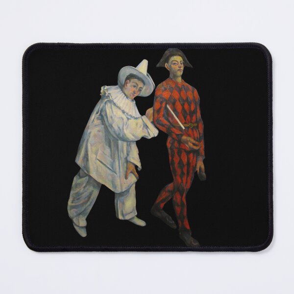 Item preview, Pierrot and Harlequin by Paul Cézanne designed and sold by VintageArtByIda.