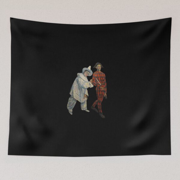Item preview, Pierrot and Harlequin by Paul Cézanne designed and sold by VintageArtByIda.