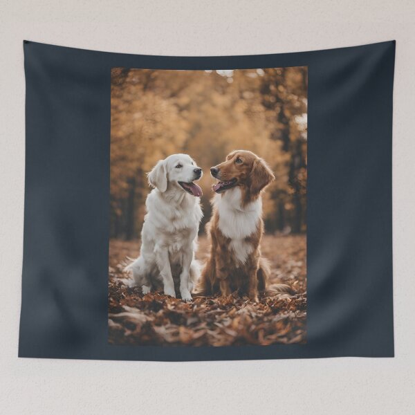 Item preview, Love, Dogs in Love, dog, Lovings dogs, Autumn designed and sold by GOLDENGARDENART.