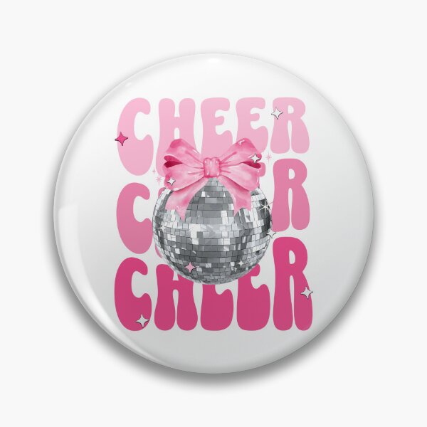 Item preview, Cheer Coquette Disco Ball Cheerleader Competition Pink Bow designed and sold by SarahFinnDesign.