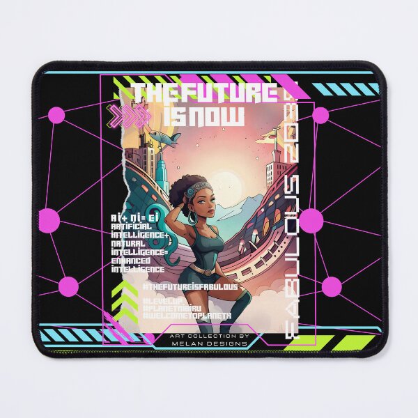 Item preview, The Future Is Now Fabulous Woman Futuristic Cyberpunk designed and sold by Melan Designs.