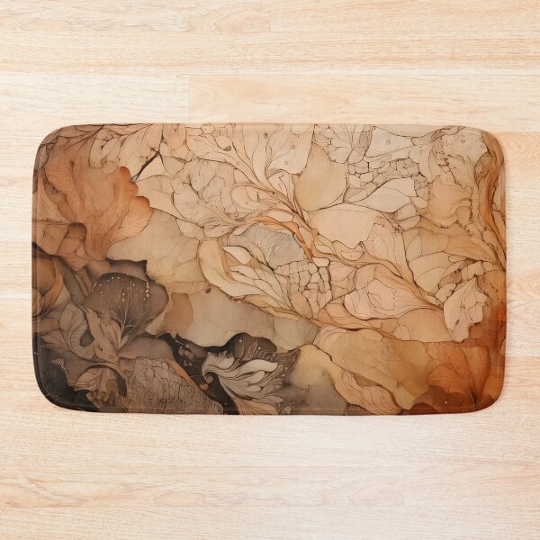 Item preview, A textured floral pattern in earthy tones of beige brown and gray creates a detailed background designed and sold by homydesign.