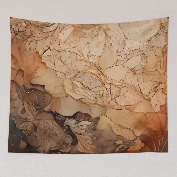Item preview, A textured floral pattern in earthy tones of beige brown and gray creates a detailed background designed and sold by homydesign.