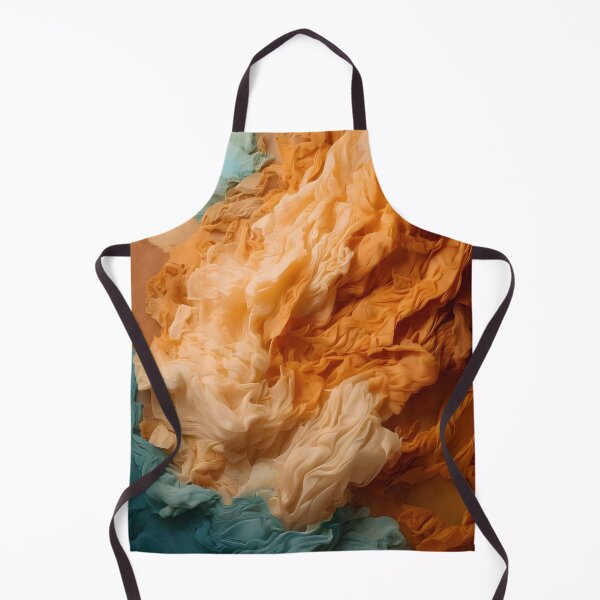 Item preview, Flowing layers of teal, beige, and orange create a dynamic, textured abstract with a sense of movement designed and sold by homydesign.