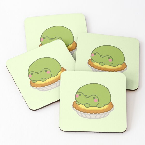 Item preview, Cute Frog Laying on an Egg Tart (蛋撻) designed and sold by colormecanto.