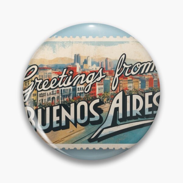 Item preview, Greetings from Buenos Aires Argentina Vintage Travel Retro Postcard Design designed and sold by TravelPostcardGems.